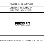 Samox PressFit 86/92 Bottom Bracket - BB86/92, For 24mm Spindle, Black